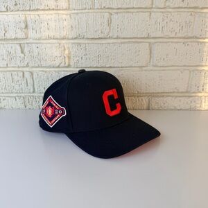 Cleveland Indians Navy/Pink 1920 World Series Patch SnapBack Hat Pro Standard